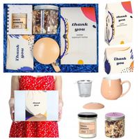 Duży BOX z kawą i herbatą z akcesoriami dla Nauczyciela upominek prezent