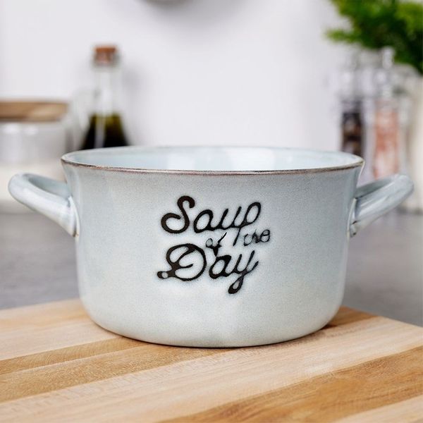 Miska Bulionówka Miseczka na Zupę Gulasz Płatki z Uszami Uchwytami 600 ml zdjęcie 3