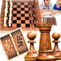 DUŻE SZACHY DREWNIANE KLASYCZNE 35X35 GRA SKŁAD TRYKTAK SZACHOWNICA WARCABY