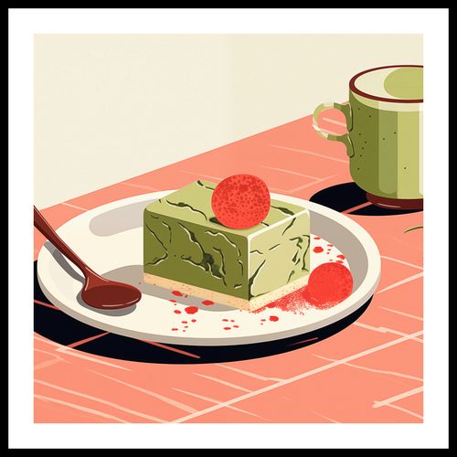 Plakat 70x70cm Deser Matcha na Arena.pl