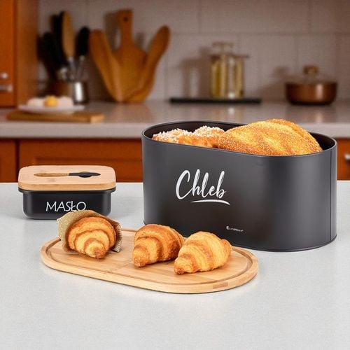 chlebak z zestawem pojemników i maselniczka e-6079 na Arena.pl