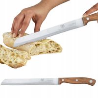 NÓŻ KUCHENNY 20CM DO KROJENIA CHLEBA PIECZYWA ŻYWNOŚCI KLASYCZNY Z BRODĄ
