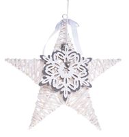 Zawieszka gwiazda rattanowa