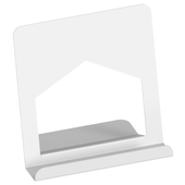 Metalowy stojak ekspozytor na płyty winylowe książke tablet telefon biały