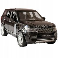 METALOWY MODEL SAMOCHODU RANGE ROVER SUV 1:24 LED DŹWIĘK CZARNY PREZENT LUX