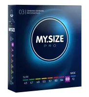 my.size pro 69 mm - prezerwatywy vytex, ultracienkie, 3 szt.