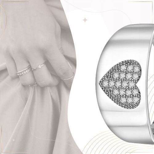 SREBRNY pierścionek OBRĄCZKA SREBRO 925 z CYRKONIAMI wyjątkowy PREZENT na Arena.pl