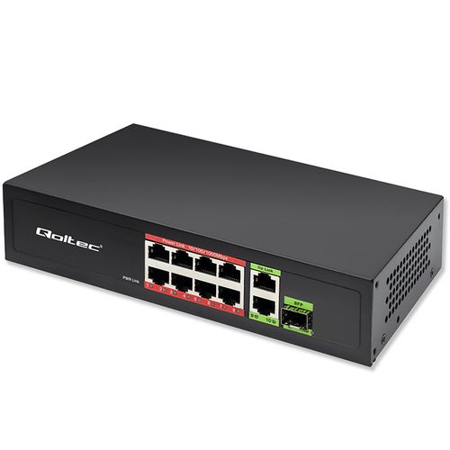 Qoltec Switch PoE 8x RJ45, 1000Mb, 120W, 1x SFP na Arena.pl