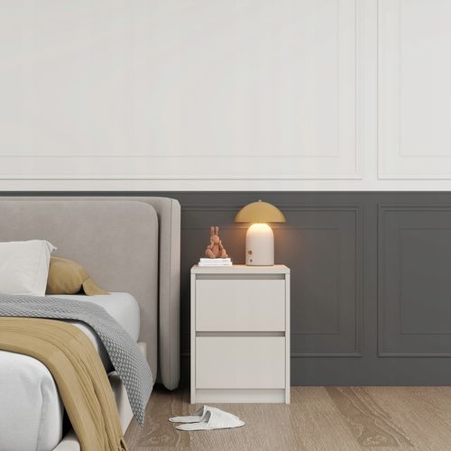 Praktyczna Szafka Nocna KASZMIR 2 szuflady stolik nocny loft na Arena.pl