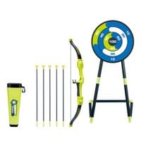Zestaw łuczniczy inSPORTline BAS250T ∙ dla najmłodszych ∙ strzały antyurazowe ∙ tarcza indoor/outdoor ∙ kołczan karabińczyk ∙ nauka precyzji