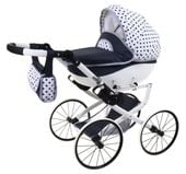 DUŻY Solidny POLSKI Wózek dla lalek lalkowy RETRO Metalowe koła