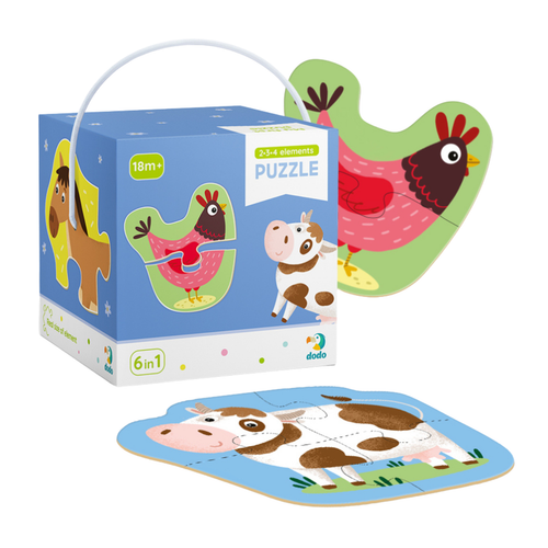 Dodo 2-3-4 Elementy Zwierzęta Domowe Puzzle 18 El. Dla Dzieci Dodo 300152 na Arena.pl