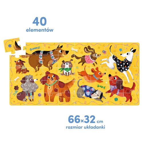 Puzzle 40 elementów Hau - Pieski na Arena.pl