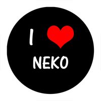 Przypinka I ♥ Neko