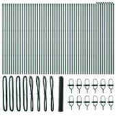 Ogrodzenie z słupkami Zielony 1.2 x 100 m Stal pokryta PCV