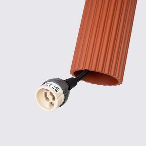 Lampa wisząca KARBON 3L ochra czerwona na Arena.pl