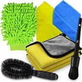 ZESTAW DETAILINGOWY DO MYCIA RĘKAWICA SZCZOTKA PĘDZELEK RĘCZNIK MIKROFIBRA