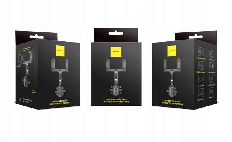 Spacecase Car Holder Sc19 Mirror Black zdjęcie 16