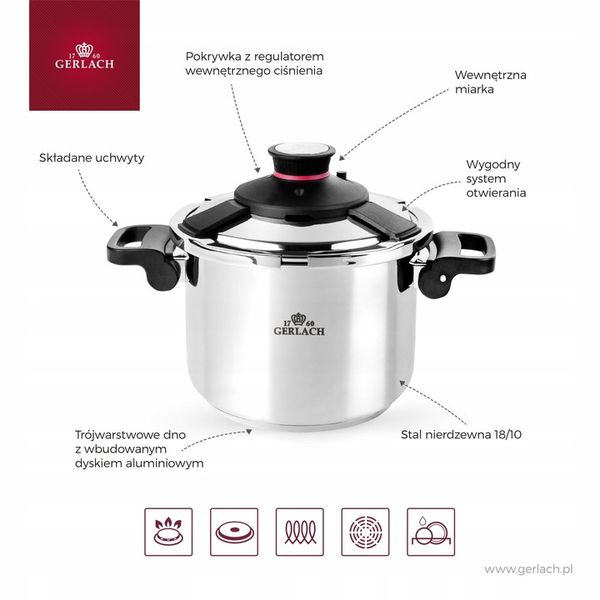 Gerlach Szybkowar AMBIENTE 6l zdjęcie 7