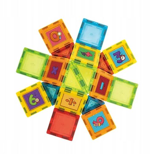 KLOCKI MAGNETYCZNE 3D KONSTRUKCYJNE 46 ELEMENTY DUŻE PANELE EDUKACYJNE na Arena.pl