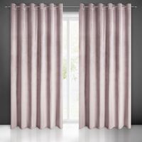 Zasłona gotowa na przelotkach MELANIE 215x250 Eurofirany pudrowy