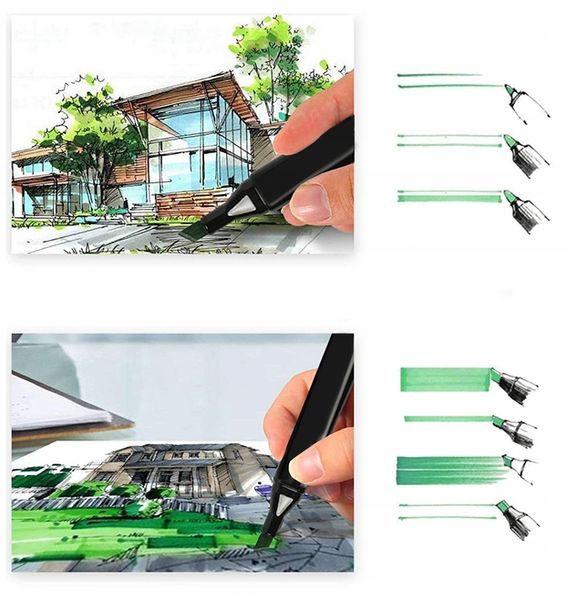 MARKERY ALKOHOLOWE FLAMASTRY MAZAKI PISAKI DWUSTRONNE Torba PREMIUM SET zdjęcie 14