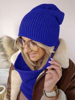 Modny KOMPLET damski CZAPKA + KOMIN szal CIEPŁY zimowy polski GŁADKI KOLORY