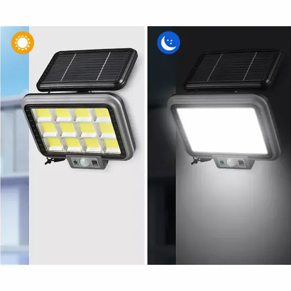 Halogen Solarny 30W Pilot, Czujnik Ruchu I Zmierzchu 8Cob zdjęcie 6