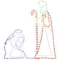 Świąteczna dekoracja, Maryja i Józef, 264 LED, 40x55/38x100 cm