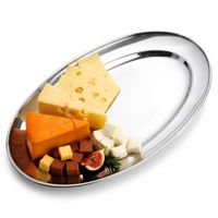 Taca Stalowa do Serwowania Talerz Patera Półmisek na Potrawy Przekąski 29cm