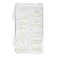 Tipsy sztuczne paznokcie mleczne naturalne kwadratowe z kieszonką 120 sztuk