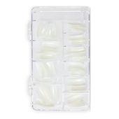 Tipsy sztuczne paznokcie mleczne naturalne kwadratowe z kieszonką 120 sztuk