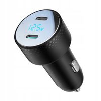 Ładowarka samochodowa 2x USB C 70W z wyświetlaczem LED Joyroom JR-CCD02 - c