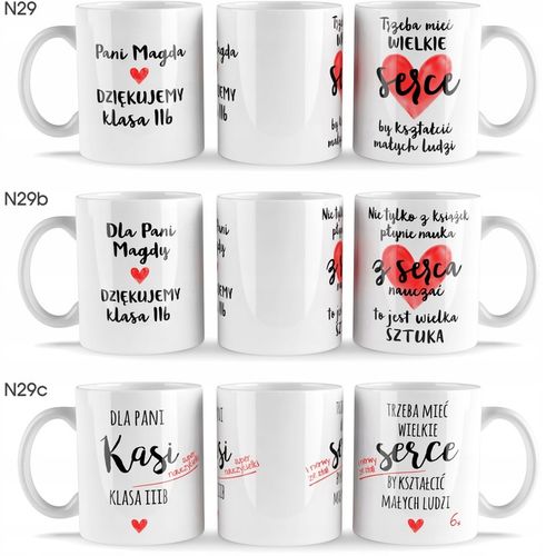prezent dzień NAUCZYCIELA PRZEDSZKOLANKI WYCHOWAWCY kubek z imionami na Arena.pl