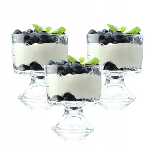 PUCHARKI DO DESERÓW 280ml POJEMNIK NA DESERKI DESERY PUCHAREK LODY KOMPLET na Arena.pl