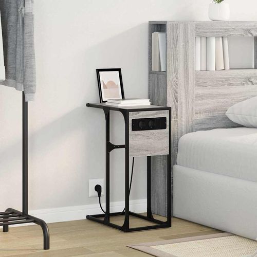 Stolik nocny Szary dąb sonoma 41.5 x 26 x 60.5 cm na Arena.pl