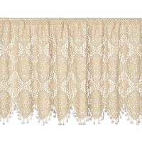 Zazdrostka 60X150 cm Moly jasnobeżowa taśma marszcząca ażurowy kwiat