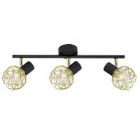 Acrobat listwa 3x40W E14 czarny klosz złoty