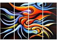 120CM 80 OBRAZ 4 ELEM KOBIETA TAŃCU ŚCIENNY