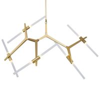 Metalowa lampa wisząca Sticks ST-1001-10 GOLD Step modernistyczna złota