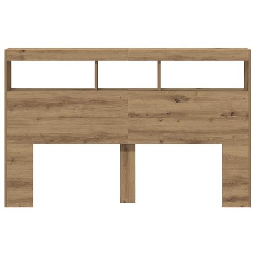 Zagłówek z półkami i LED, dąb artisan, 160x17x102 cm na Arena.pl