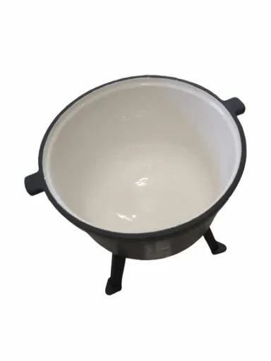 EMALIOWANY KOCIOŁEK 4L - gar garnek myśliwski żeliwny węgierski prażonki zdjęcie 11