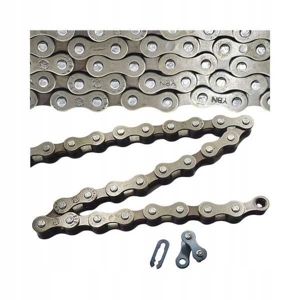 Łańcuch rowerowy 1 rzędowy 106 ogniw do roweru M1/2 x 1/8 cala pin 8,6 mm zdjęcie 1