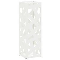 Stojak na parasol Biały 15.5 x 15.5 x 49 cm Stal