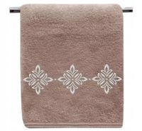 Ręcznik haftowany Salma 50x90 beżowy Greno