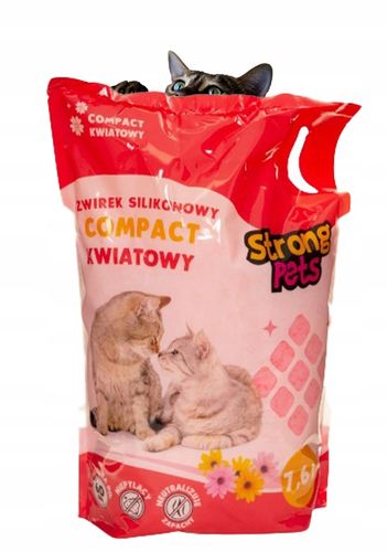 STRONG PETS ŻWIREK SILIKONOWY DLA KOTA COMPACT KWIATOWY 7,6L na Arena.pl