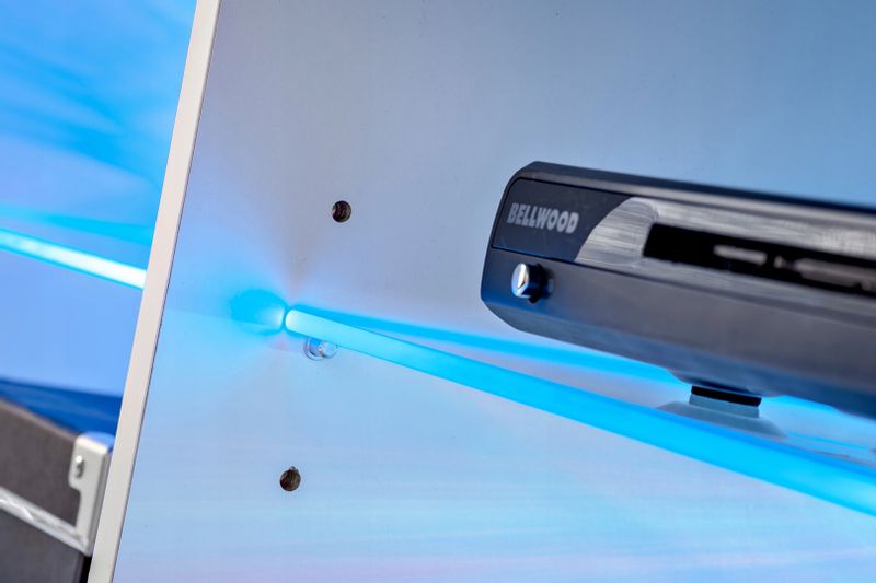 Meblościanka Czarny/Biały LED RGB Meble RTV – Zestaw Mebli zdjęcie 13