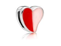 Rodowany srebrny charms pandora koralik reflexions serce serduszko heart srebro 925 BEAD191RH