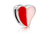 Rodowany srebrny charms pandora koralik reflexions serce serduszko heart srebro 925 BEAD191RH