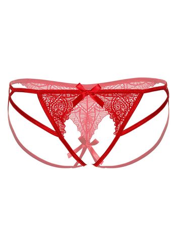 Sexy Czerwone Otwarte Stringi Naomi Strappy Crotchless Daring Red L/XL na Arena.pl